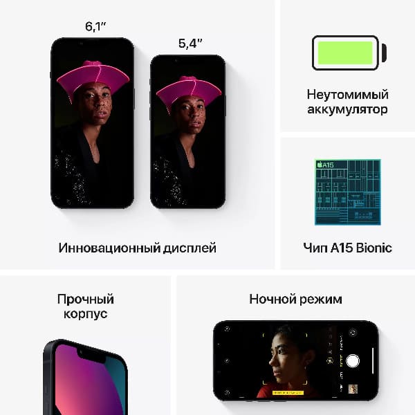 Apple iPhone 13 128ГБ тёмная ночь / midnight